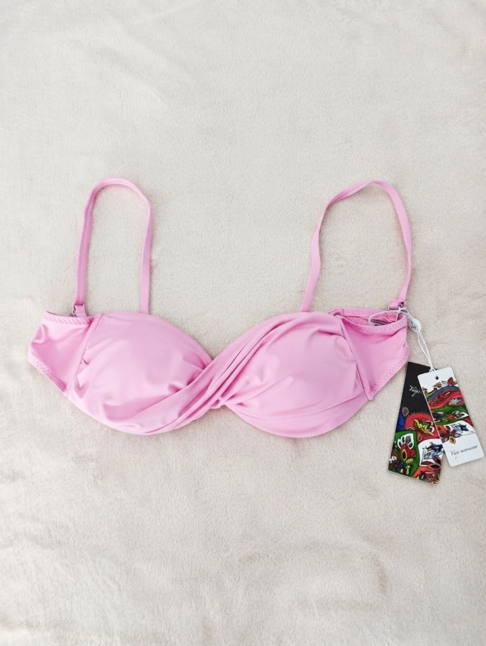 Top de Biquíni Rosa Yaji Swimwear